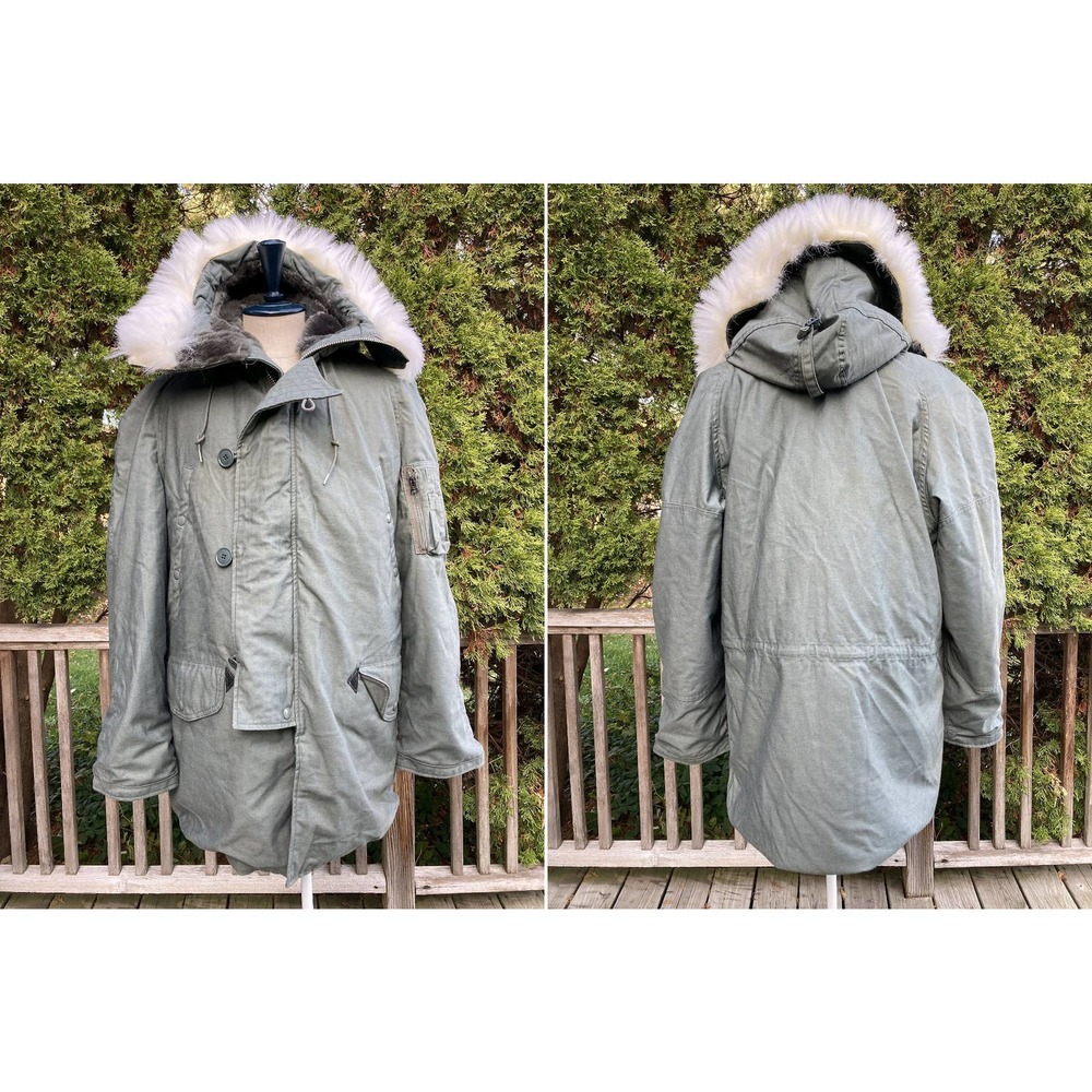 Mint Size M  N-3B Extreme Cold Weather Flight Parka Jacket Vintage 90s